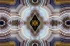Laguna agate kaleidoscope repeating mirror-effect pattern. Abstract Art Print